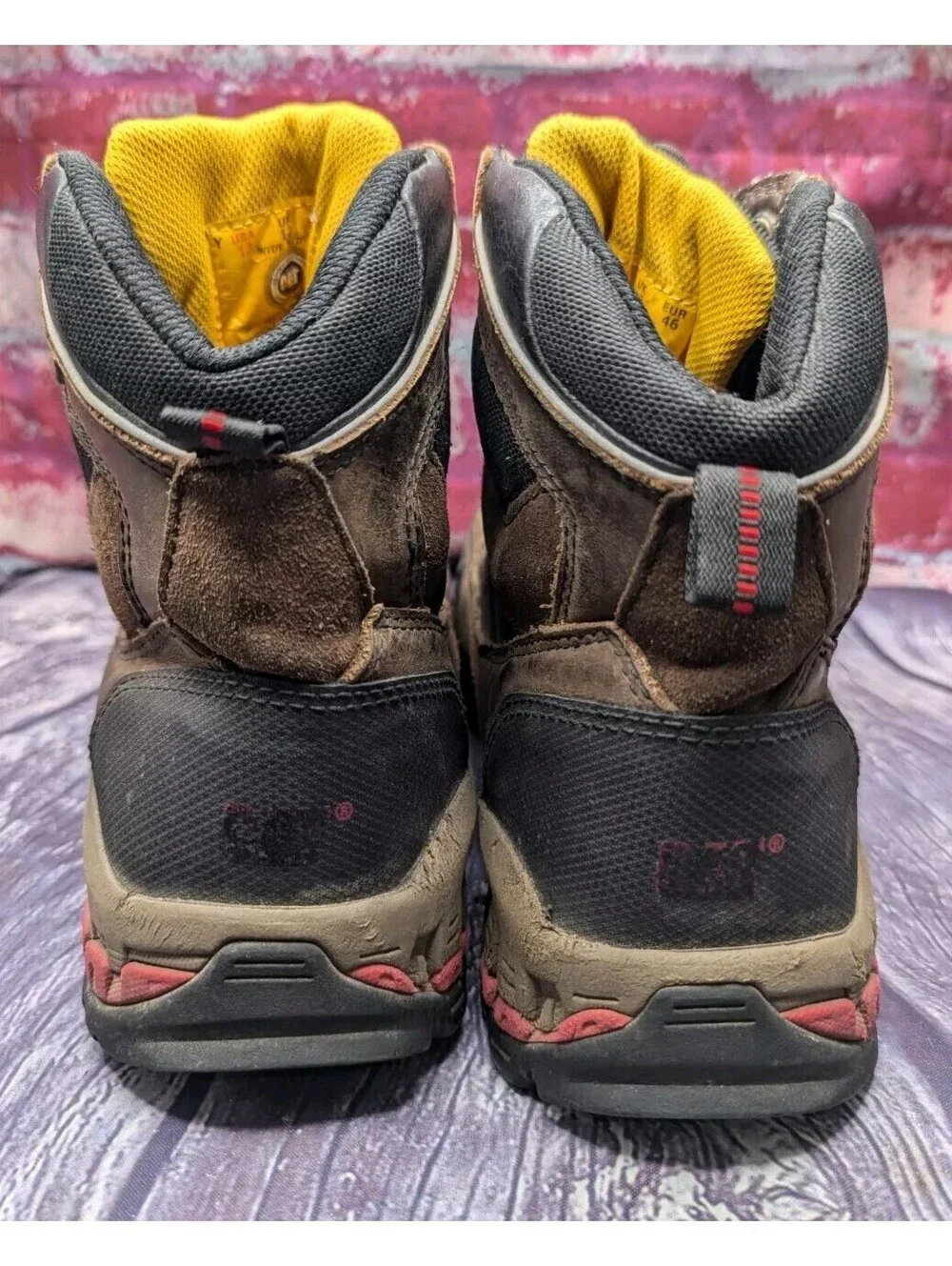 CATERPILLAR KAUFMAN Leather Mid WP Steel Safety Toe Work Boots Freeze Mens 13 W